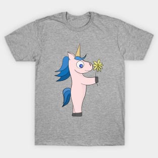 Unicorn offering a flower T-Shirt